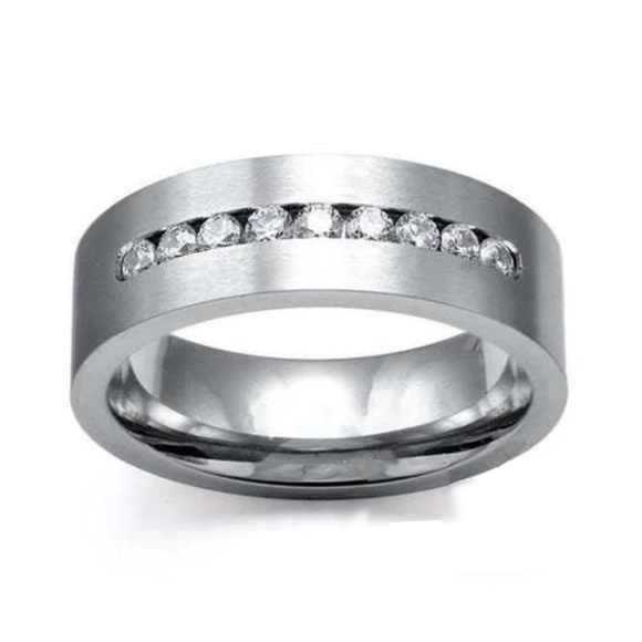 Jewelry - Mens White Gold Filled Sterling Silver Ring